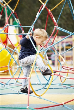 boy climbing